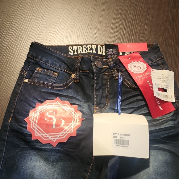 Women's Skinny Jeans - Dark Blue - Picture 2 of 6